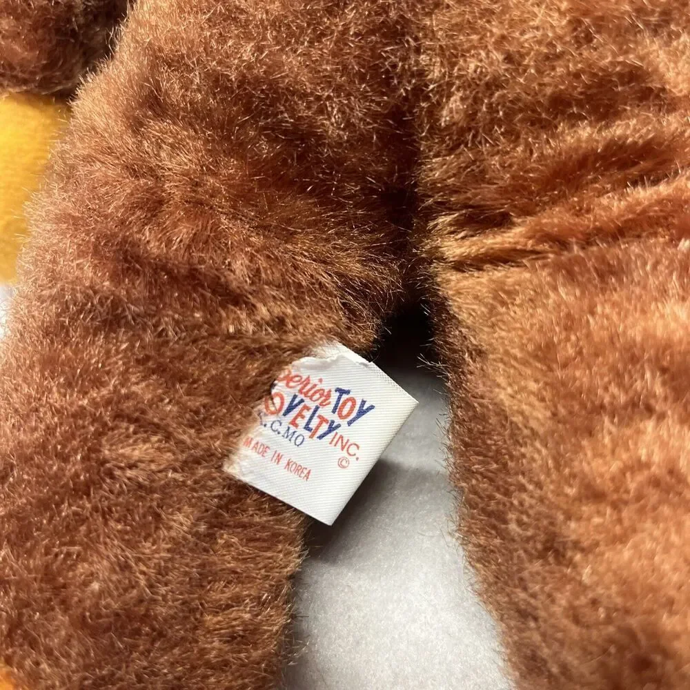 Vintage Stuffed Plush Monkey Carnival Prize 16  In Superior Toy Novelty Inc 50s - Picture 3 of 5